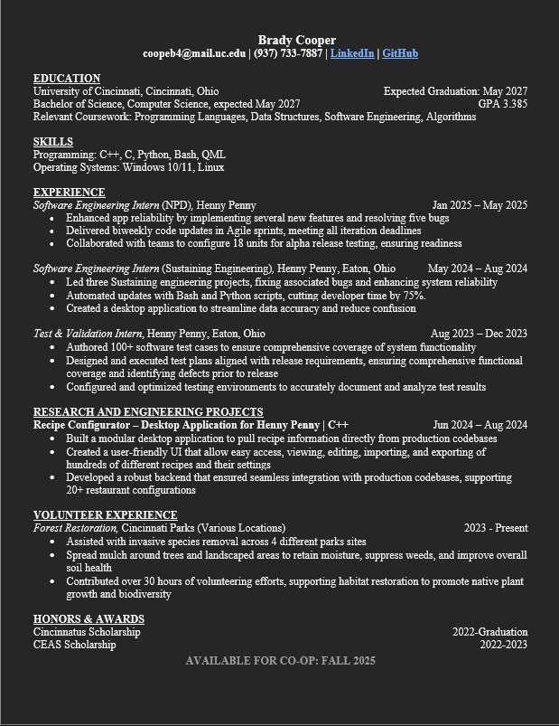 Resume Preview